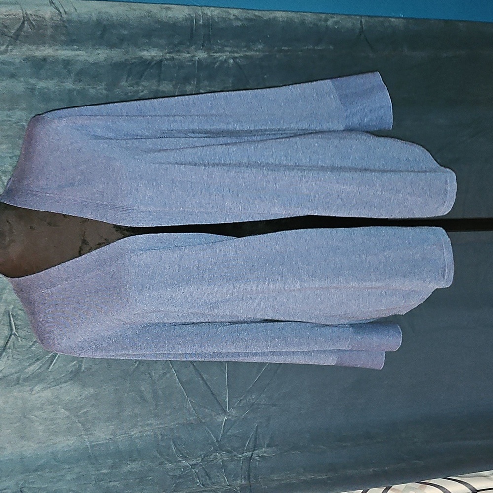 Chicos - Gently Worn- Blue Open Cardigan - Chicos Size 2 (large)